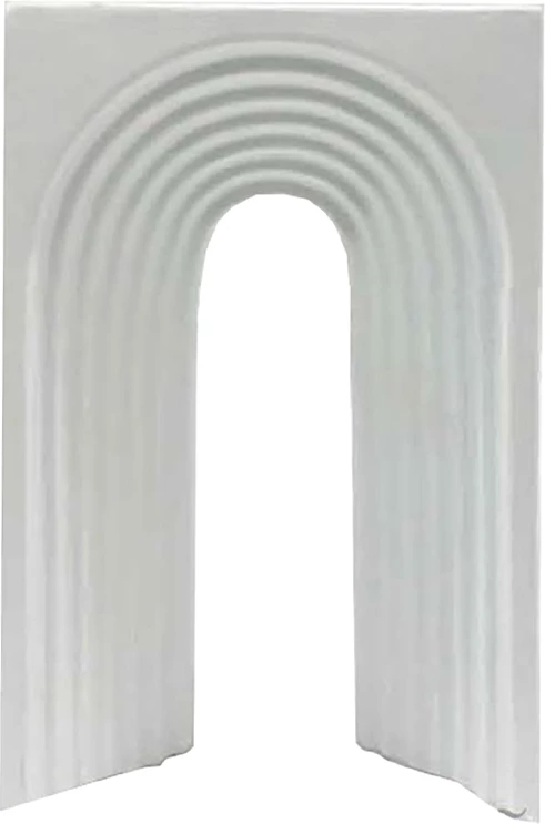 Dekor Virtal, polirezine e bardhë, 15x6x22cm