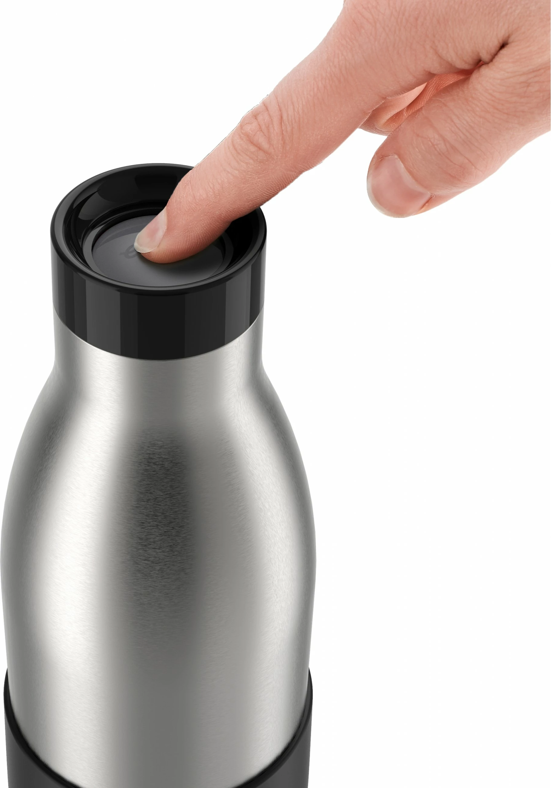 Termos Emsa BLUDROP Sleeve 0.7L, çelik inox, silikon, e zezë