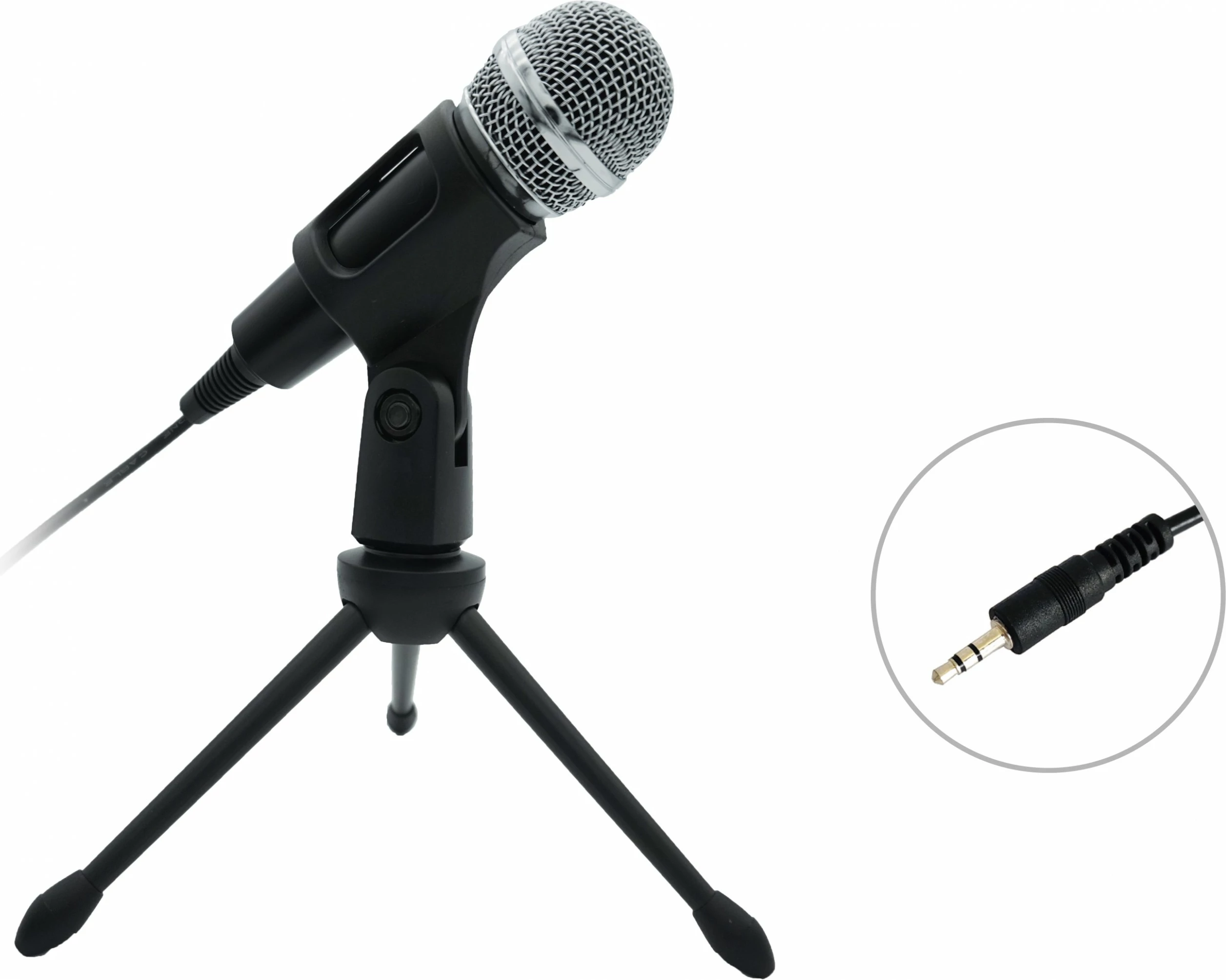 Mikrofon tavoline Equip Mini Desk, me kabllo, 3.5mm, i zi