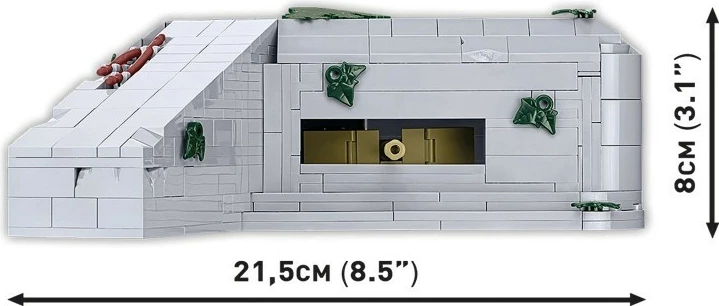 Set lodrash ndërtimi Cobi Klocki German Bunker Regelbau 667, 642 pjesë, me figura, plastikë