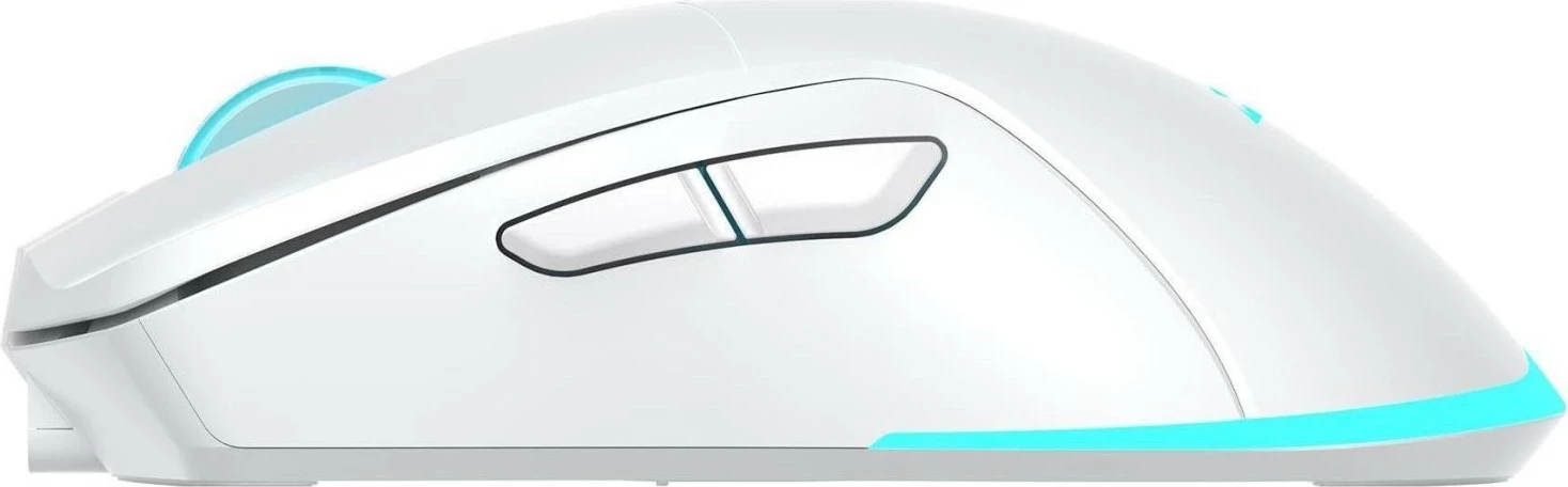Maus gaming Baracuda Turtle, wireless 2.4GHz, 3200 DPI, RGB, i bardhë
