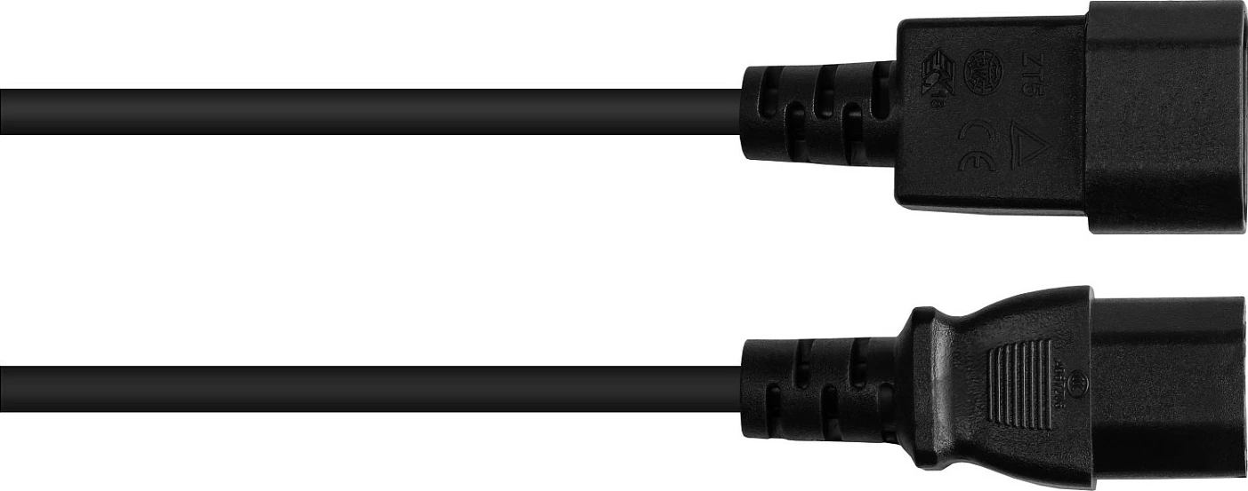 Kabllo rryme GoodConnections P1450-S050, IEC C14-C15, 5 m, 10A/250V, e zezë
