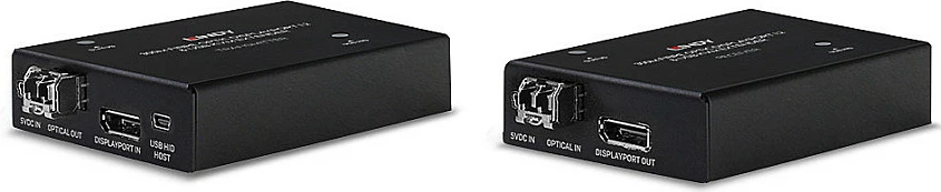 Zgjatues KVM me fibër optike LINDY, DisplayPort 1.2, 300 m, 4K 60Hz, Transmitter & Receiver, e zezë
