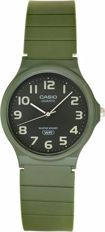 Orë dore femra Casio MQ-24UC-3BEF, e gjelbër, me kuti