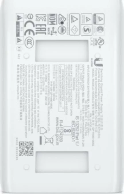 Injektor PoE Ubiquiti U-PoE-AT 30W PoE+ 802.3at Gigabit, i bardhë