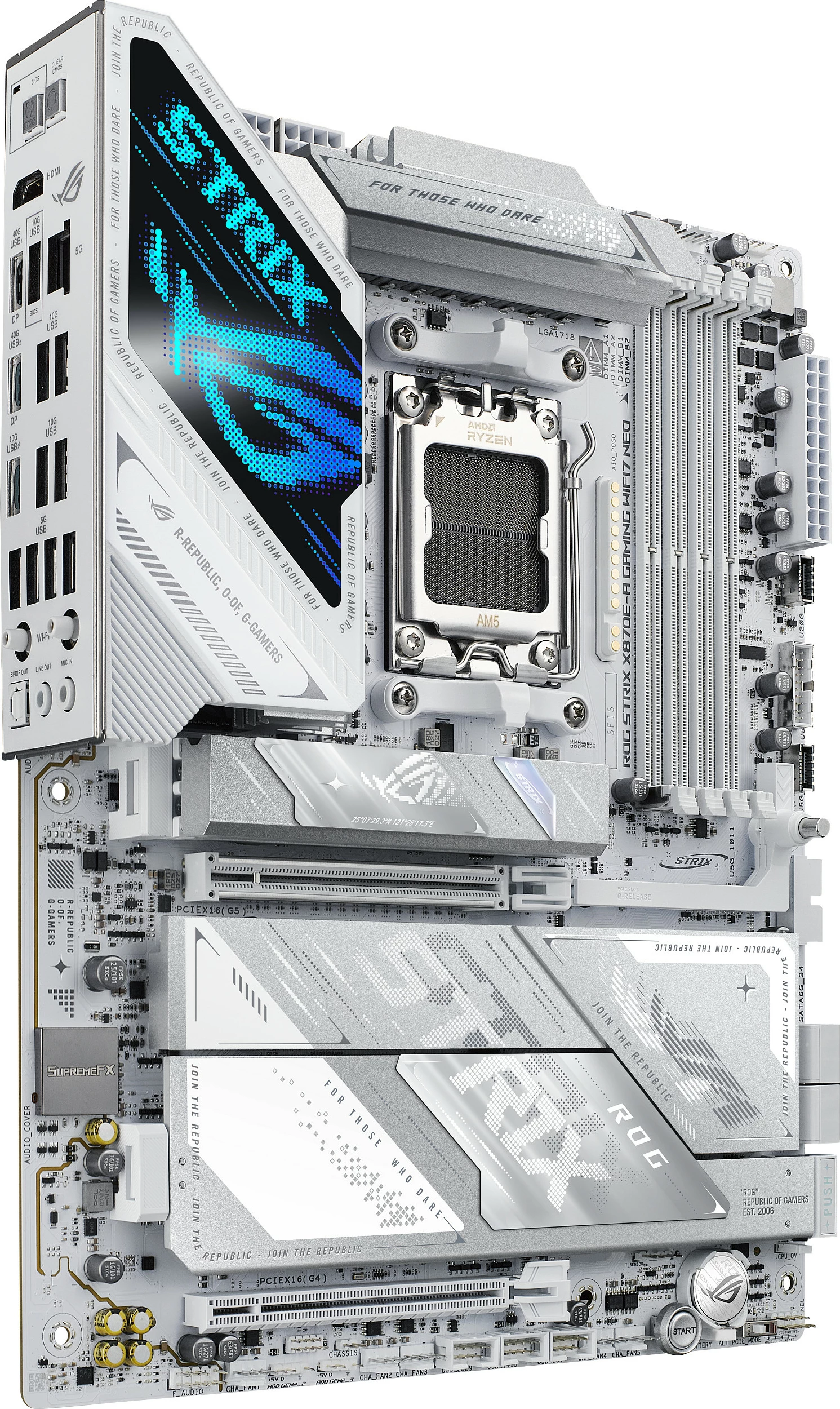 Pllakë amë ASUS ROG STRIX X870E-A Gaming WiFi 7, Socket AM5, DDR5 256GB, ATX, e bardhë