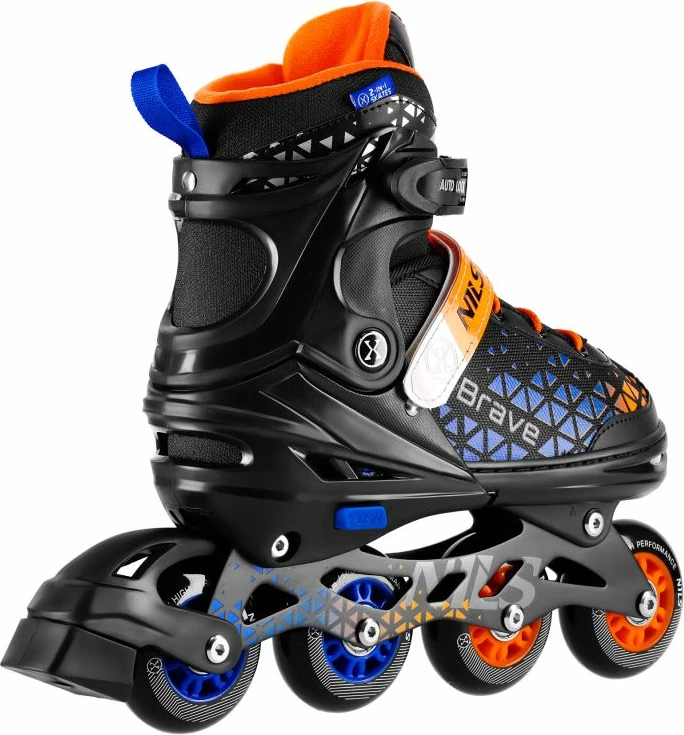 Rollera për fëmijë Nils Extreme NH18190A 4-in-1, kaltër-portokalli, set me board hokeji