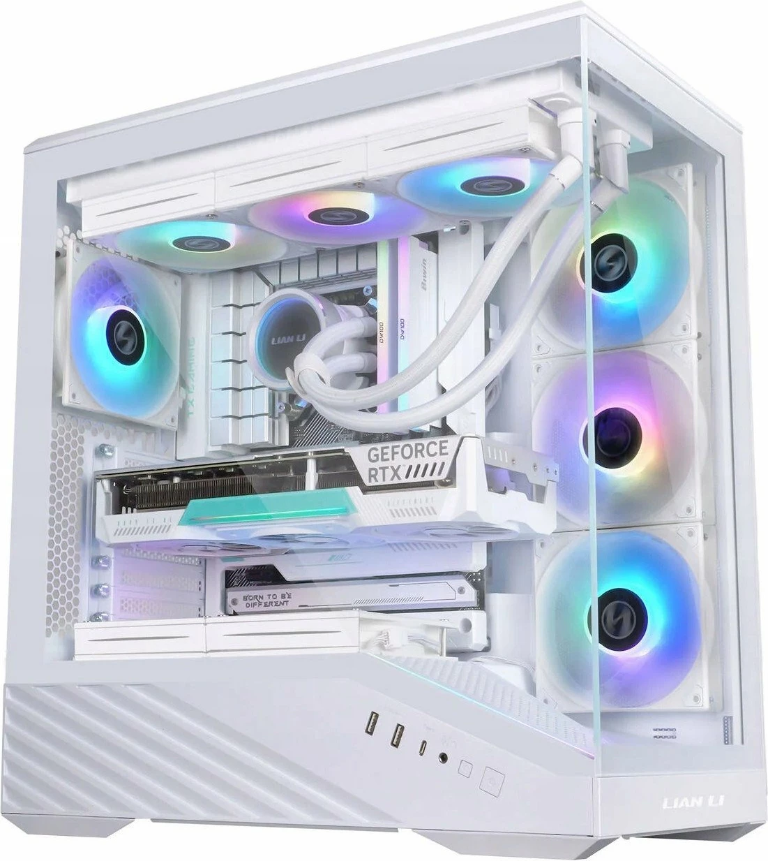 Kasë Lian Li Vector V100 ARGB (G99.V100RW.00), Midi Tower ATX/e-ATX, USB-C, e bardhë