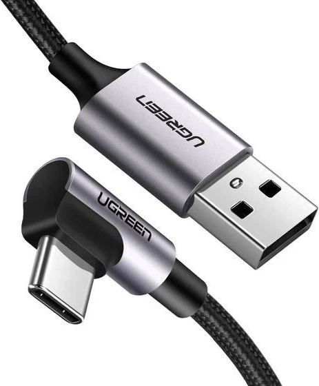 Kabllo USB UGREEN 50940, 5m, USB A në USB C, e zezë/argjendtë