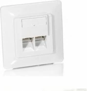 Panel modular EQUIP Cat.5e, 2 porta RJ-45, i bardhë
