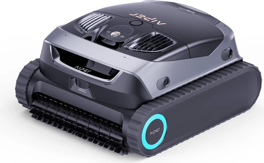 Robot pastrues pishine AIPER Scuba X1 Pro me bateri, 200 m², 5 L, 420 LPM, stacion karikimi, gri e errët, set