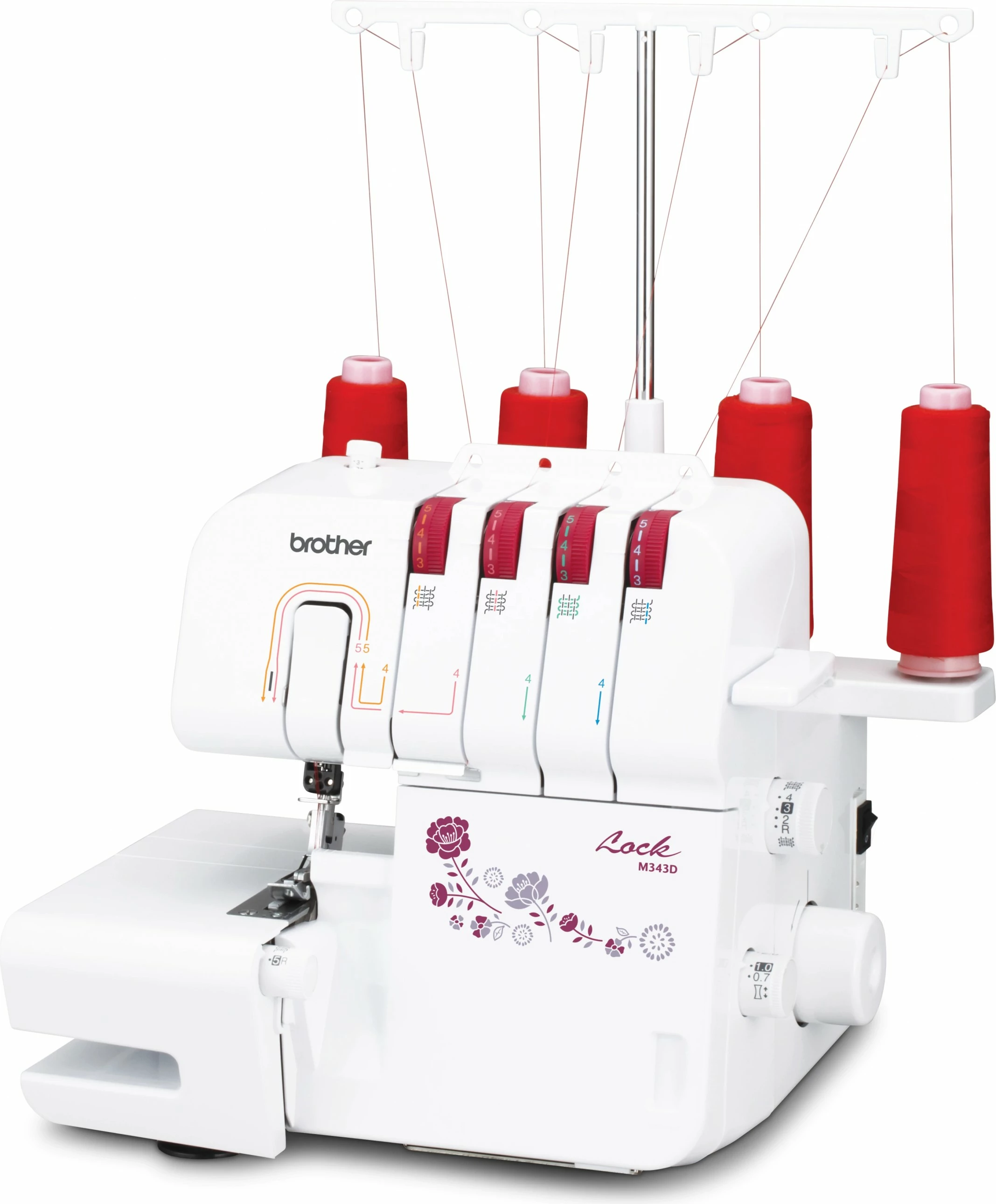 Makine overlock Brother M343D, e bardhë