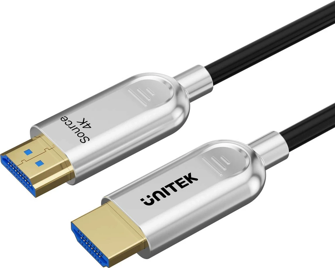 Kabel HDMI optik Unitek 2.0 AOC 4K 60Hz 80m silver-black