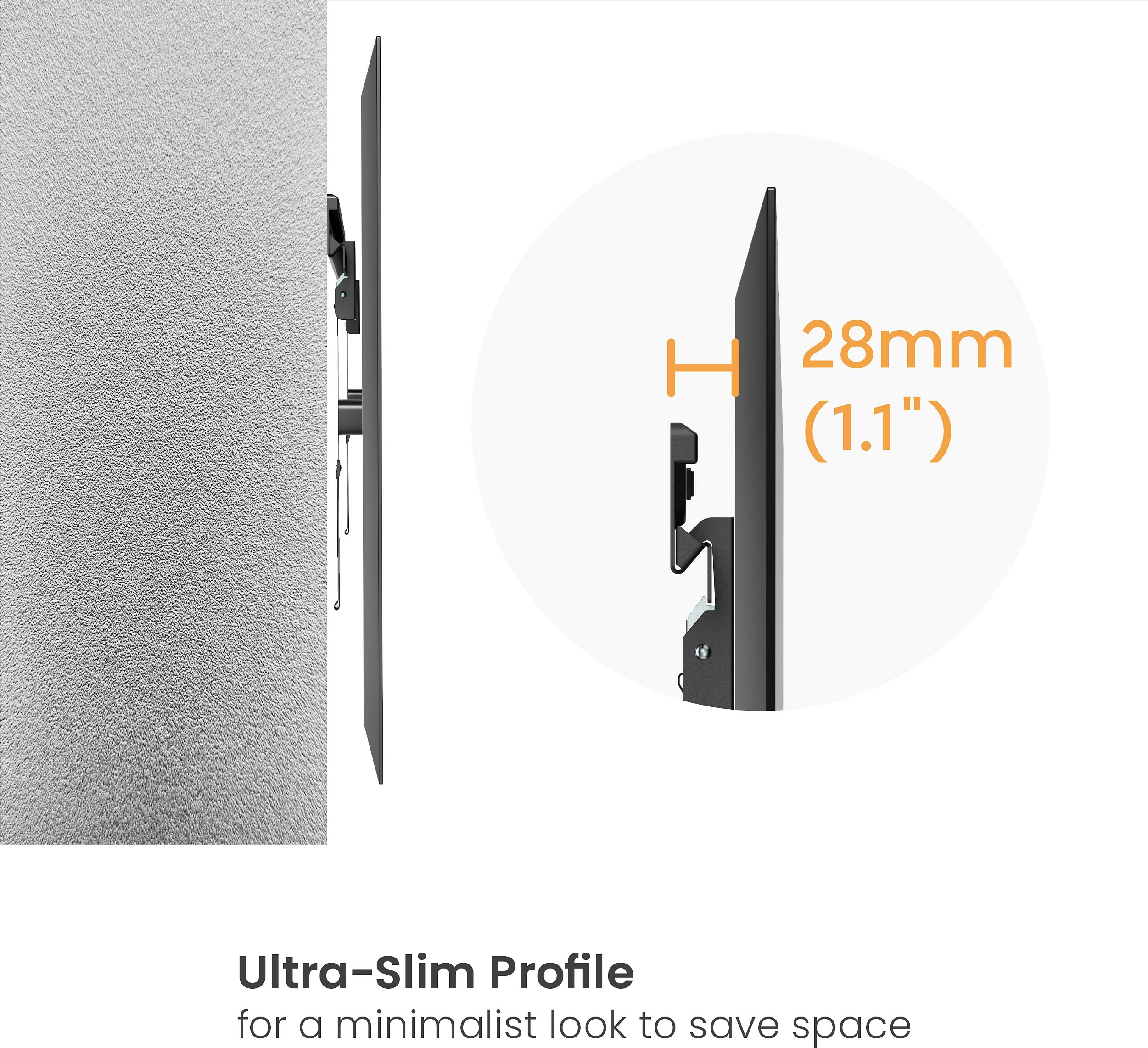 Mbajtëse muri për TV EQUIP, 37"-86", VESA deri 600x400, 60 kg, e zezë