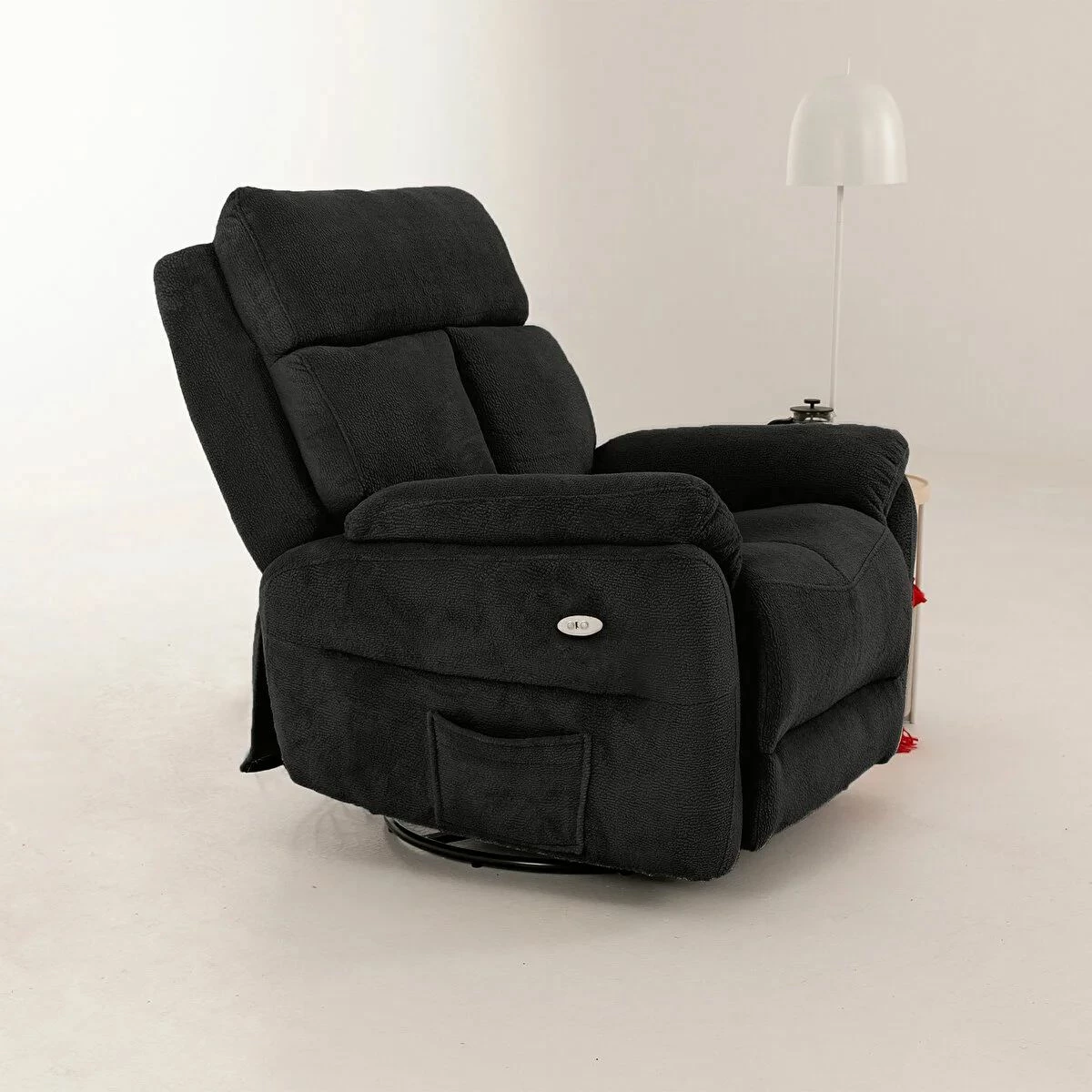 Karrige relaksuese elektrike me masazh, ngjyrë e zezë, Atelier del Sofa, Comfera