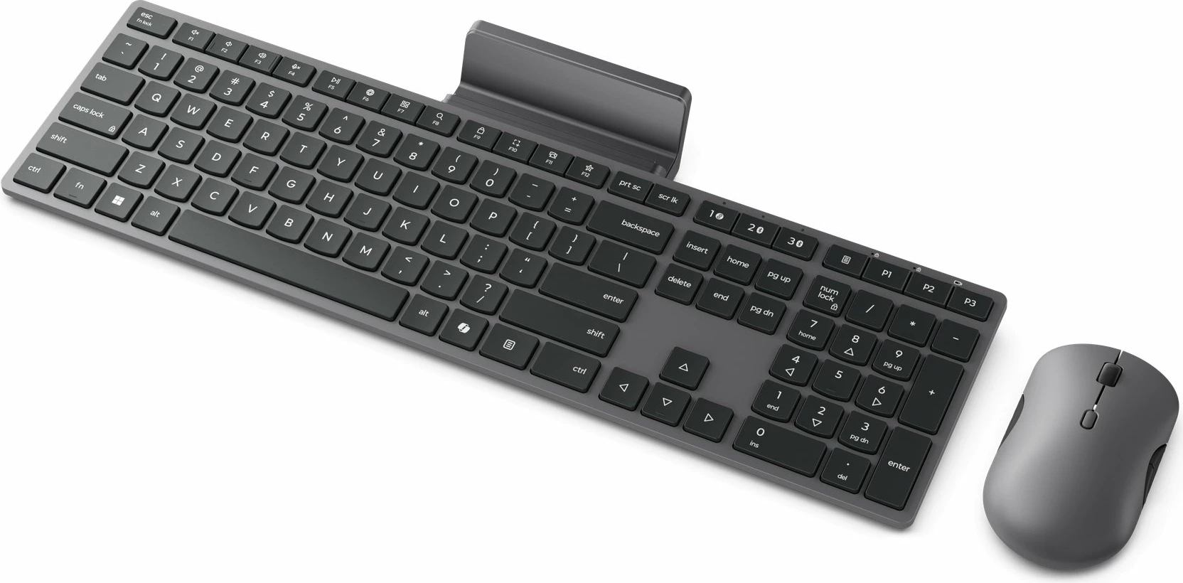 Set tastierë + maus wireless Lenovo 700 Modern Multi-Device GX31S04959, US layout, Bluetooth/2.4GHz, e zezë