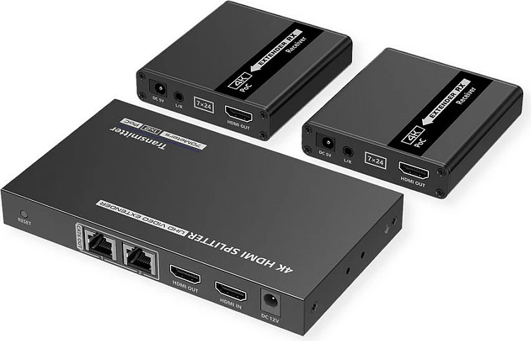 HDMI Splitter/Extender VALUE, 1 hyrje në 3 dalje, HDMI 1.4, deri 40 m, i zi