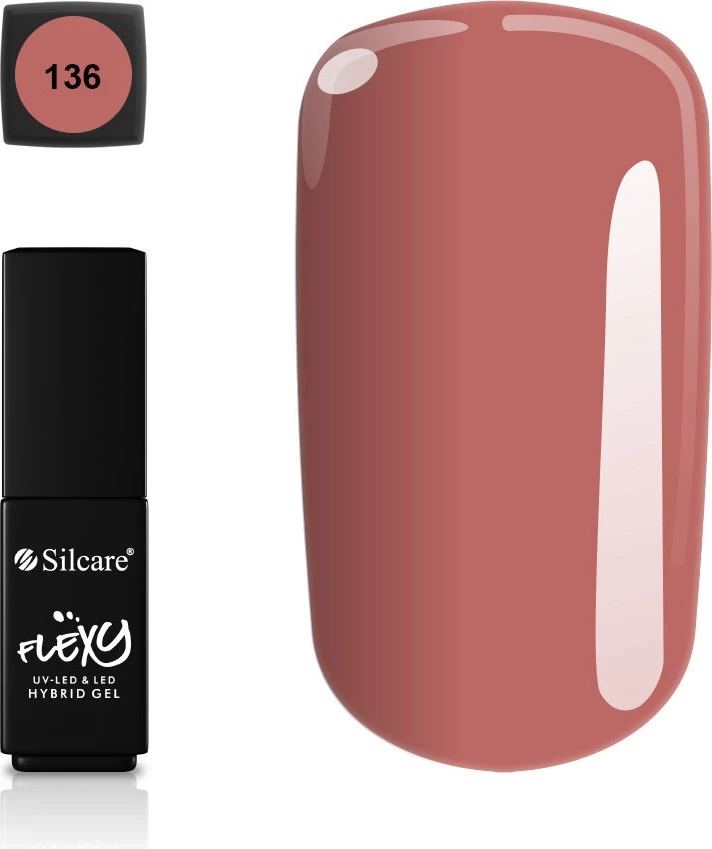Llak për thonj Silcare Flexy Hybrid Gel Look 136 për femra, 4.5g