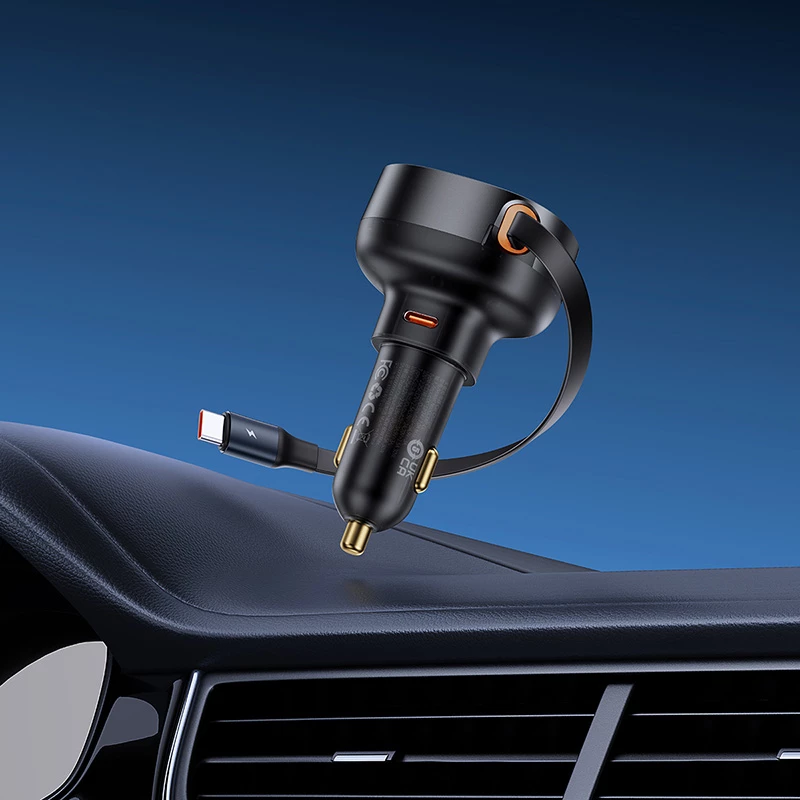 Karikues veture Baseus Enjoyment Pro, USB-C (femër/mashkull), 60W, i zi