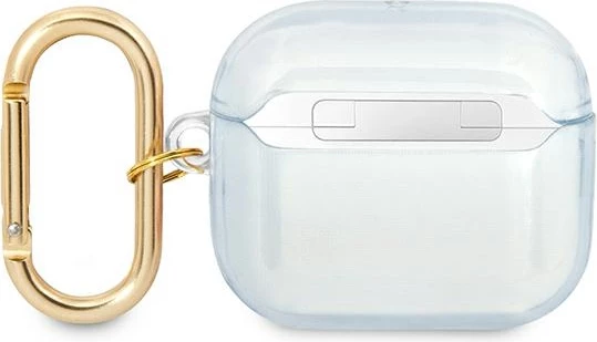 Mbështjellës Guess Strap për AirPods 3, me karabiner, Kaltër