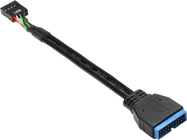 Adapter kabllo USB interne GoodConnections, header 9-pin, 15 cm, zezë