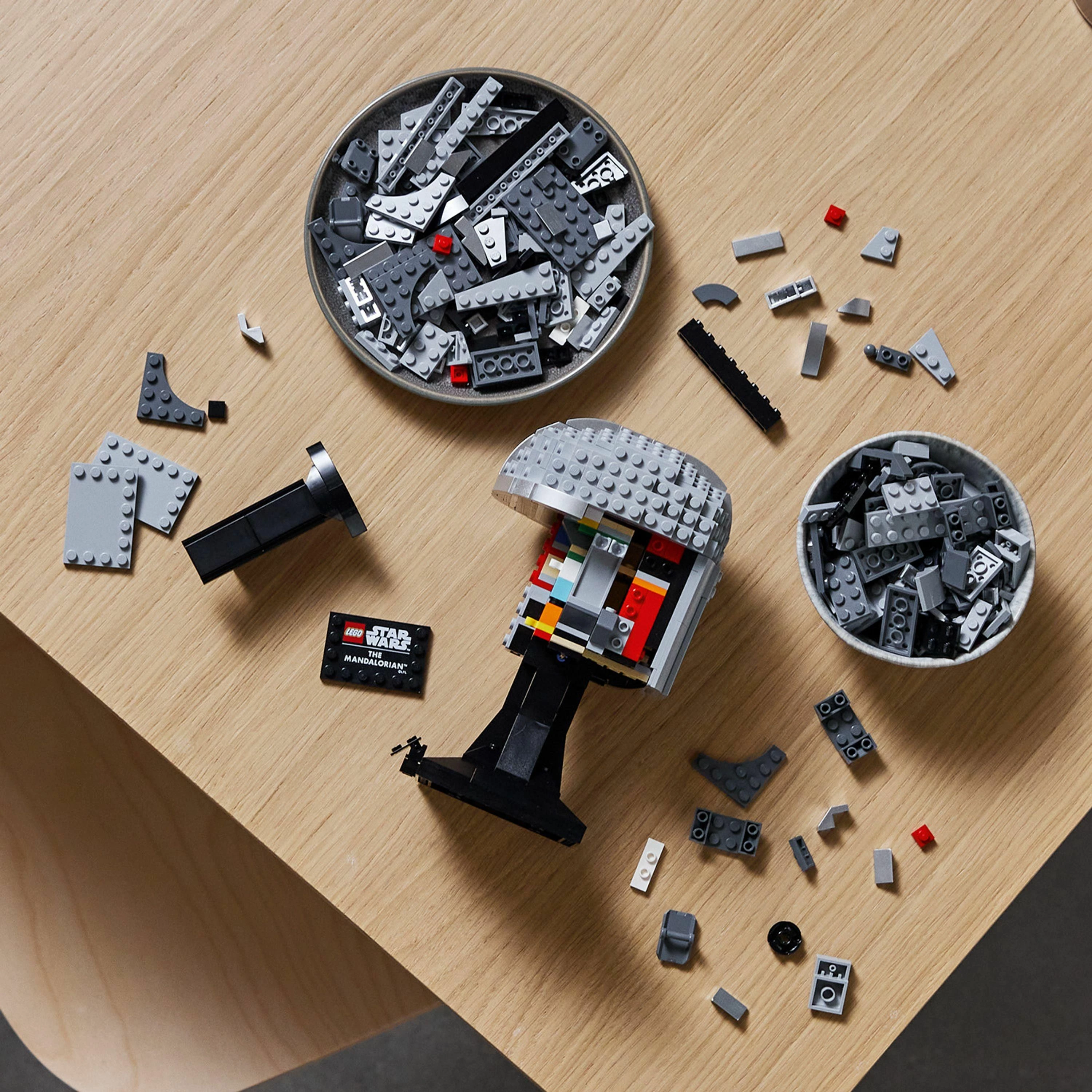 Set LEGO Star Wars Mandalorian Helmet 75328, 584 copë, 18 cm, 18+, gri