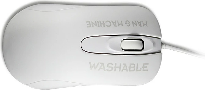 Maus ManMachine C Mouse, USB Type-A, 1000 DPI, ambidekster, IP68, i bardhë