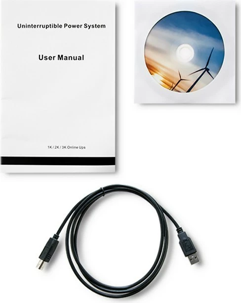 Kasë UPS Qoltec 53043, online, 3KVA, 2.4kW, LCD, USB, e zezë