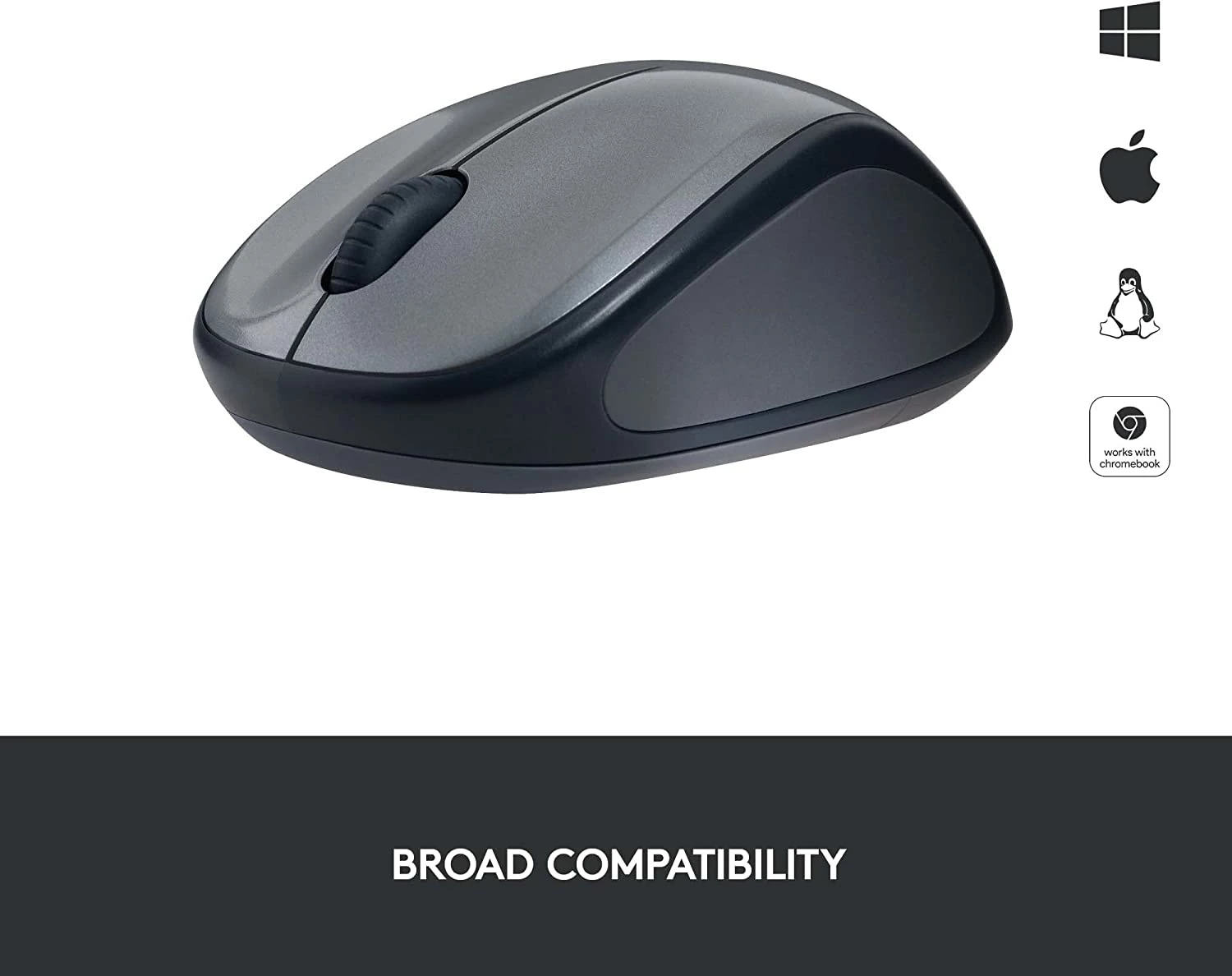 Maus Logitech M235 - Wireless, 2.4GHz, e zezë/gri