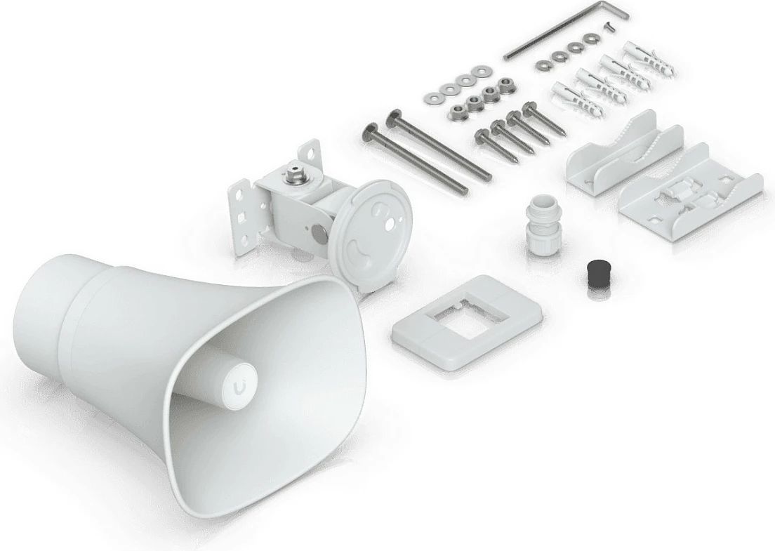 Altoparlant Ubiquiti UP-AI-Horn-Speaker-W, PoE, IP66, 120 dB, i bardhë