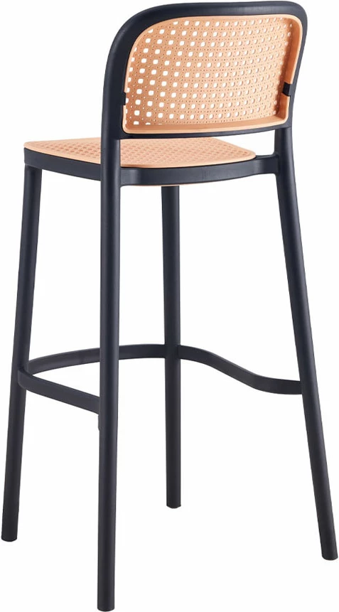 Karrige për bar Vienna, e zezë-natyrale, 52.5x51x103 cm