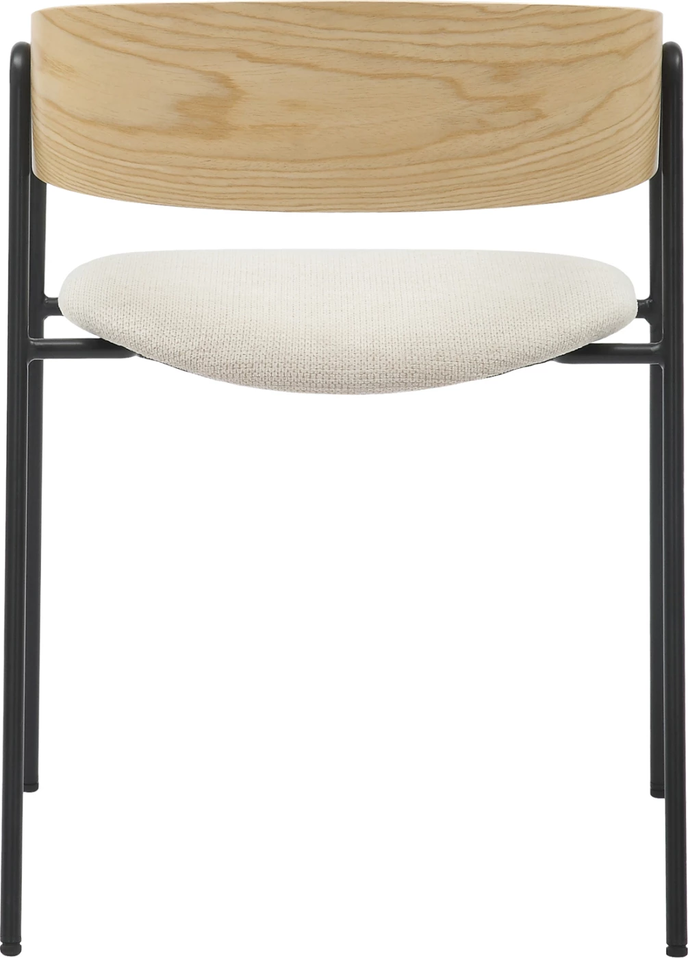 Karrige për ngrënie KORIN FH9975.01 metal-bezhë, dru, 54x51x72.5H cm, set prej 2 copë