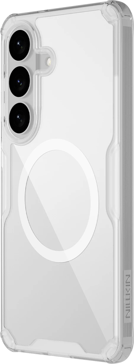 Mbështjellës Nillkin Nature TPU Pro për Samsung Galaxy S26+ me MagSafe, TPU/PC, gjysmë transparent, i bardhë