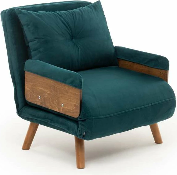 Krevat-karrige një vendi, Atelier del Sofa Cosmo, ngjyrë jeshile petrol