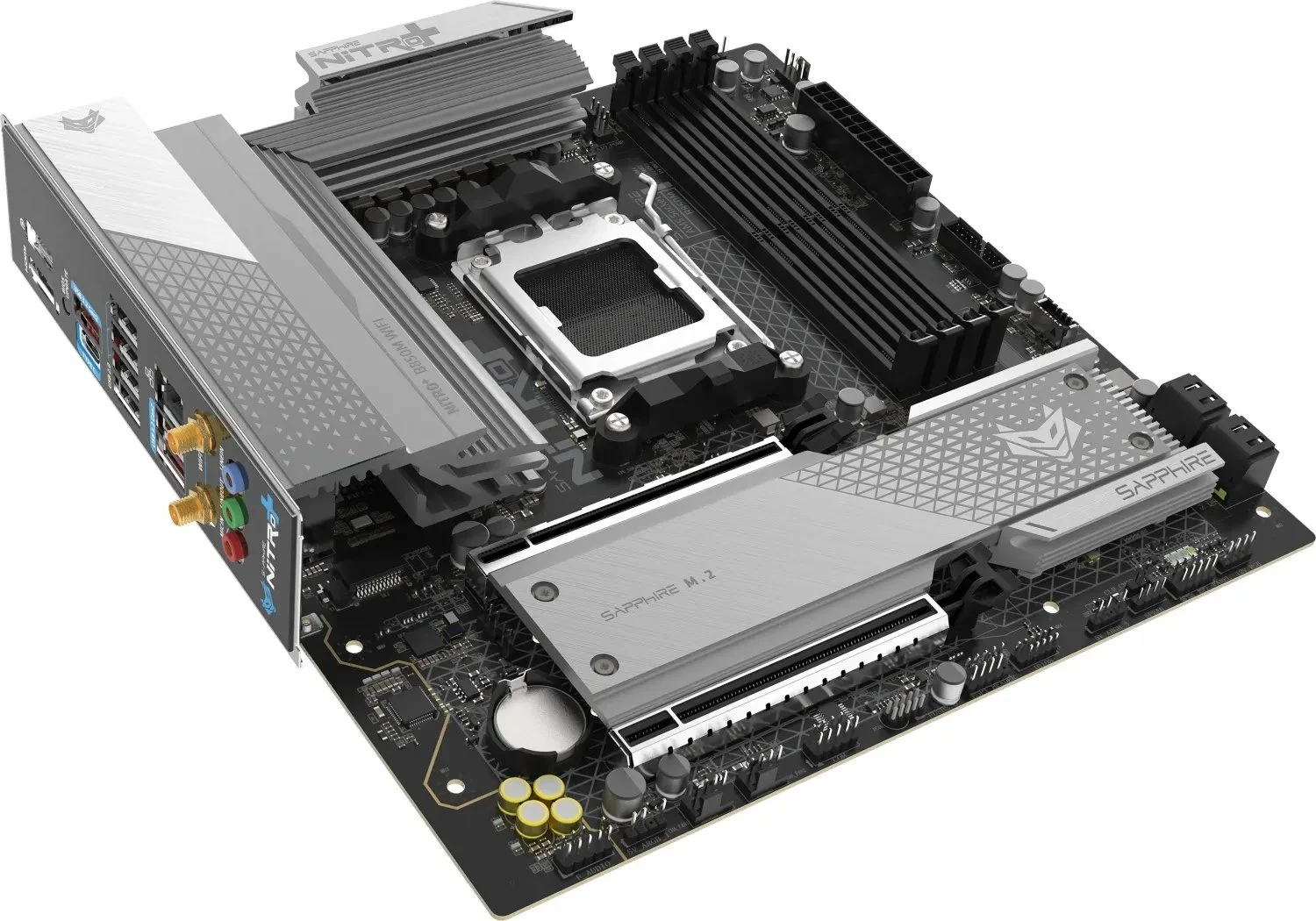 Pllakë amë Sapphire NITRO+ B850M WIFI Micro-ATX AM5, DDR5 deri 256GB, PCIe 5.0, WiFi 6, Bluetooth 5.3