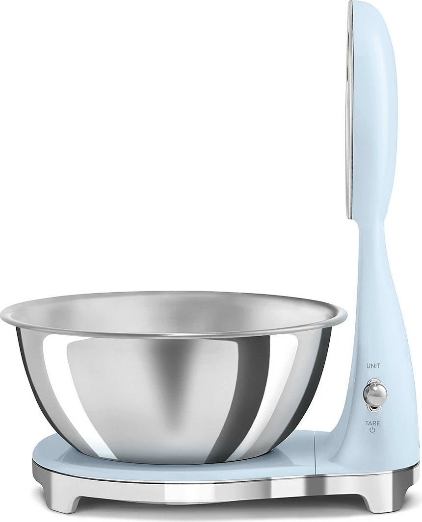 Peshore kuzhine Smeg 50's Style, me enë inox, pastel blu