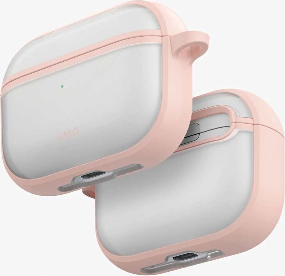 Mbështjellës UNIQ Veren për AirPods Pro 3, PC/TPU, me karabinë, roze