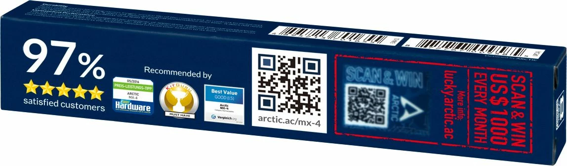 Pastë termike Arctic MX-4 ACTCP00002B 4 g 8.5 W/mK, argjendtë