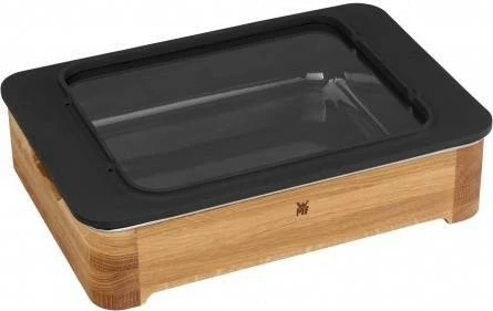 Tavë WMF Fusiontec, Kaserolë, Kërmike, Çelik, Dru, 360 mm, E zezë, Kafe