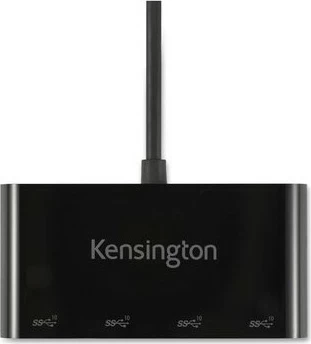 USB hub Kensington CH1200, 4 porta, USB-C 10Gbps, e zezë