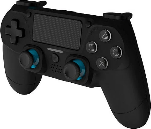 Kontroller DragonShock Mizar+ wireless për PS4/PC, Bluetooth 5.0, LED blu, i zi