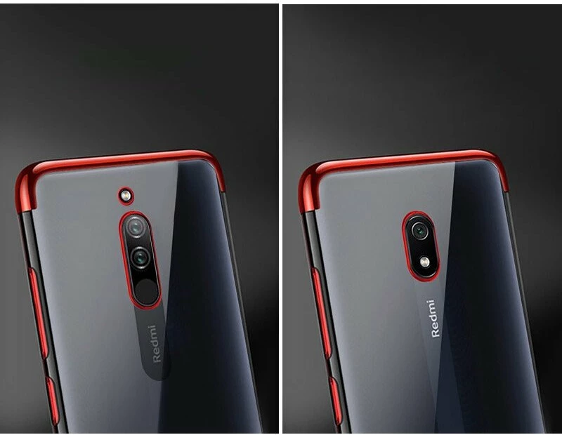 Mbështjellës Hurtel Clear Color 0.3mm për Xiaomi Redmi 8A, TPU, i tejdukshëm/zi