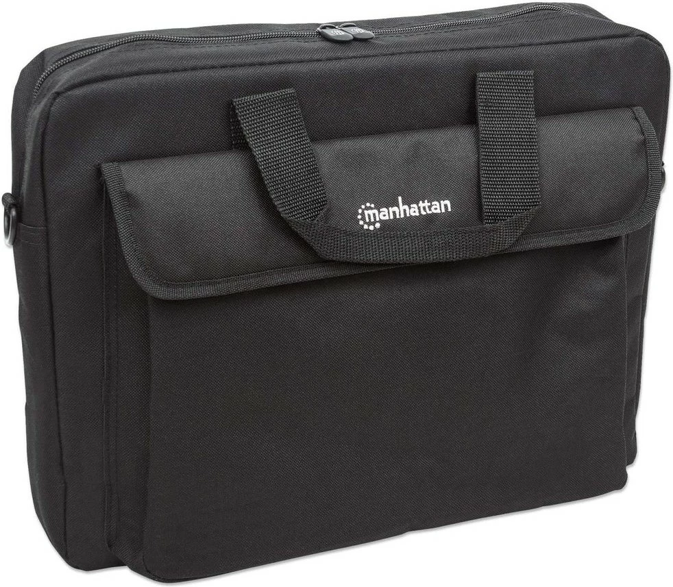 Mbështjellës laptop Manhattan London 15.6 inç, i zi, me rrip supi