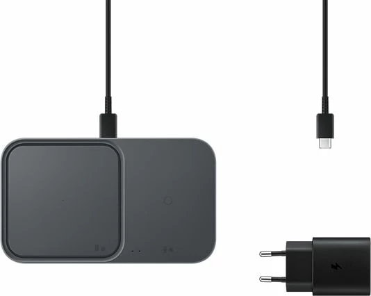 Karikues pa tel Samsung EP-P5400 15W, 1x USB-C, për 2 pajisje, i zi