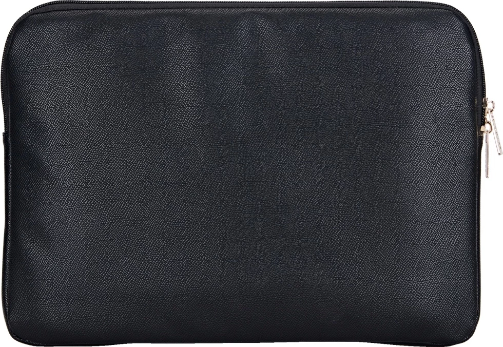 Çantë laptopi Guess Grained Zipper Pocket Triangle Logo 14", e zezë