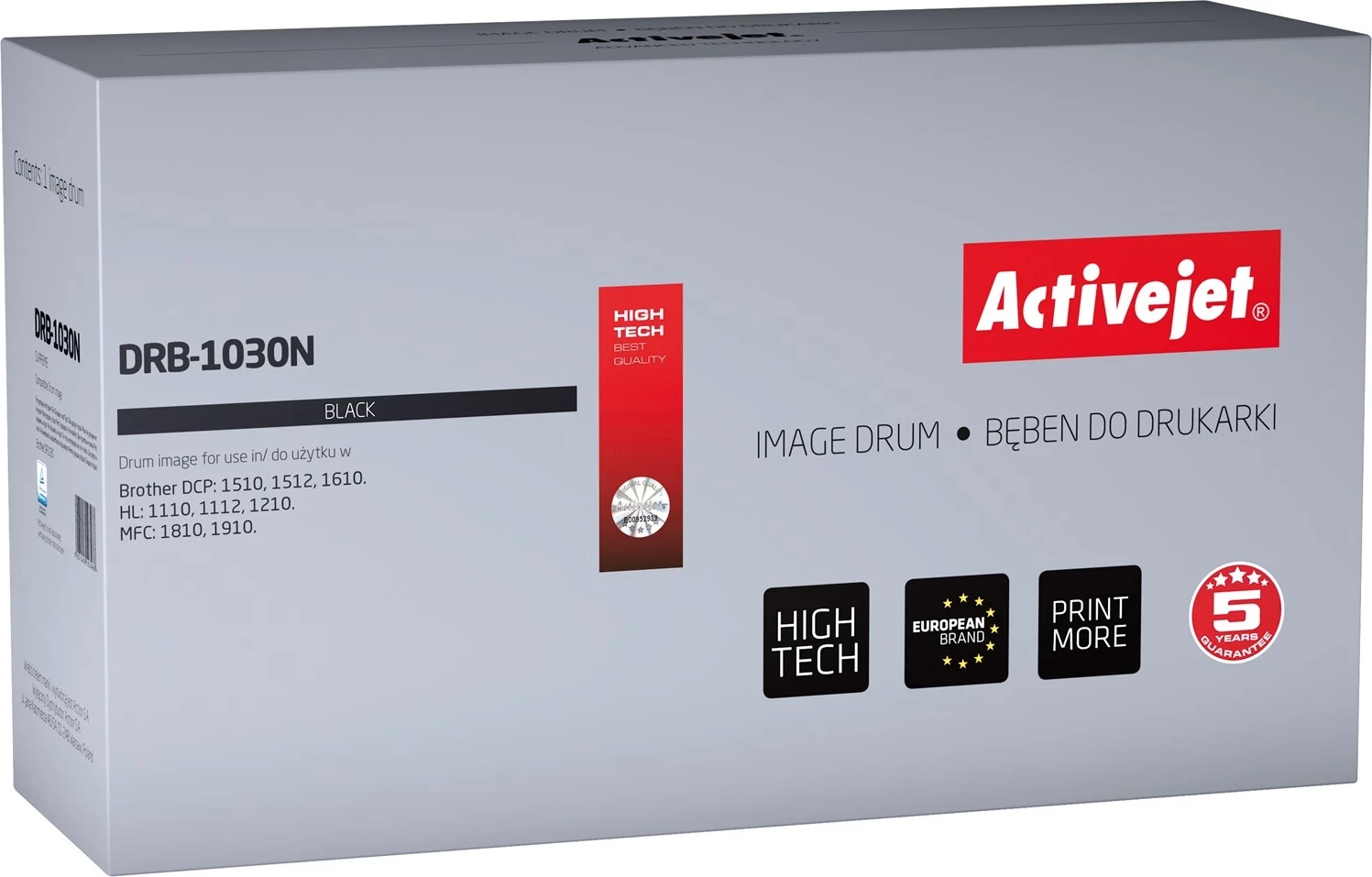 Drum zëvendësues Activejet DRB-1030N për printer Brother DR-1030, i zi