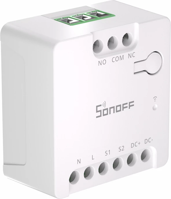 Switch i mençur Sonoff MINI-D, WiFi, Matter, AC/DC 12-48V, kontakt i thatë, Bardhë