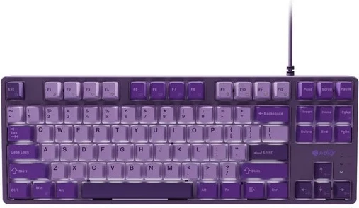 Tastierë mekanike Fury Kanabo K2, 80% TKL, me drita të bardha, ngjyrë vjollcë