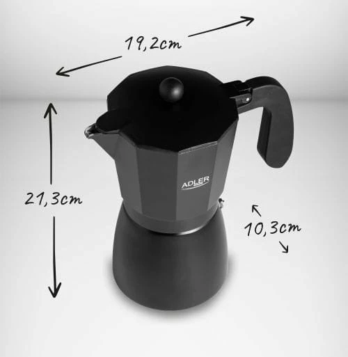 Aparat kafeje moka Adler AD 4429 9 filxhanë 520 ml, i zi