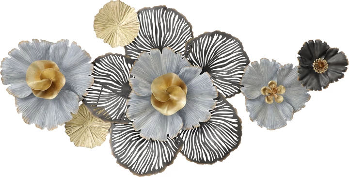 Dekor muri Jemiole Inart metal ngjyrë ari-gri 106x53x9.5cm